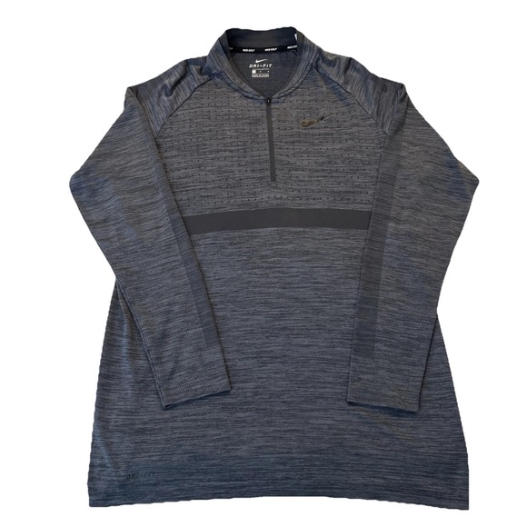 Nike Other - Nike Golf Pullover Mens Large Blue Dri-FIT Quarter Zip Long Sleeve Athletic Top